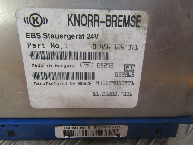 MAN TGM EBS ECU P/NO 81.25808.7026 - Bloc de gestion pour Camion: photos 2 MAN TGM EBS ECU P/NO 81.25808.7026 - Bloc de gestion pour Camion: photos 2