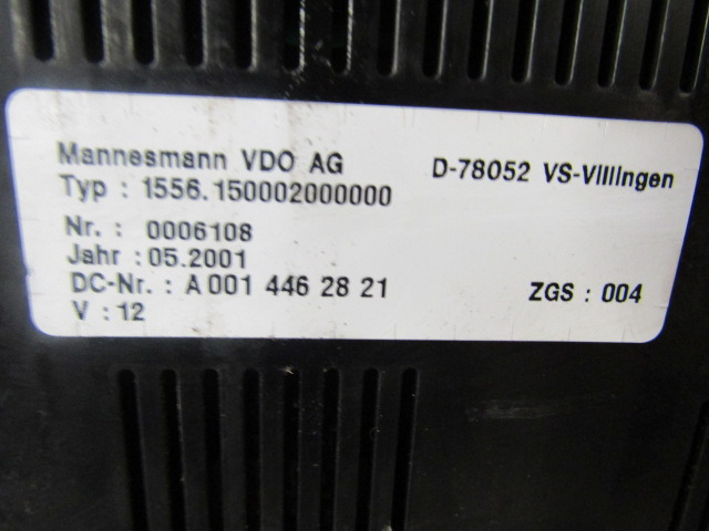 MERCEDES ATEGO 815/818 CLOCK CLUSTER P/NO A001 446 2821 - Système électrique pour Camion: photos 2 MERCEDES ATEGO 815/818 CLOCK CLUSTER P/NO A001 446 2821 - Système électrique pour Camion: photos 2