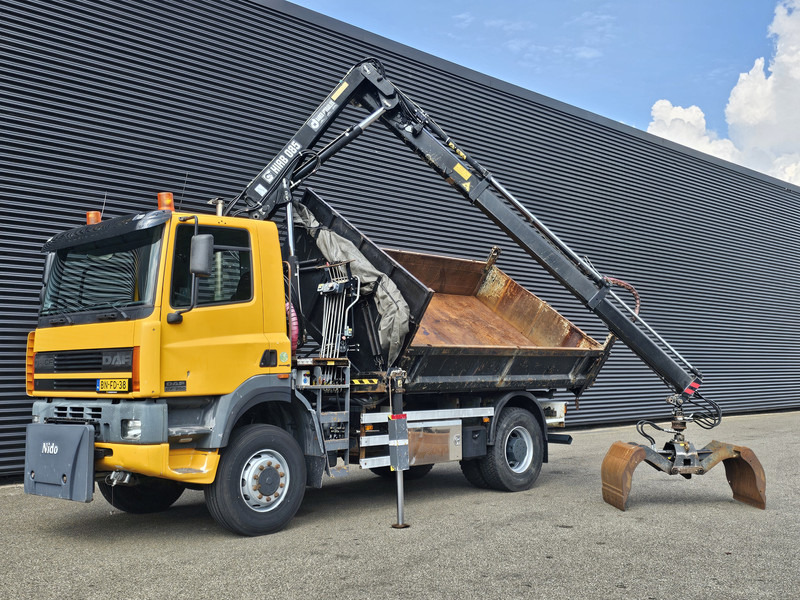 DAF CF 75.250 4X4 / HIAB CRANE + TIPPER / MANUAL / SPRING - Camion, Camion grue: photos 2 DAF CF 75.250 4X4 / HIAB CRANE + TIPPER / MANUAL / SPRING - Camion, Camion grue: photos 2
