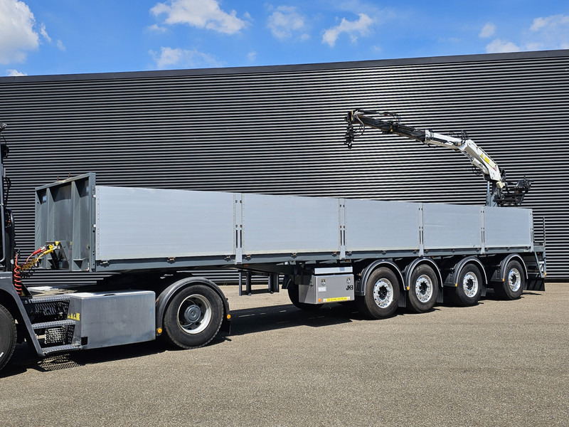 Kwb JKB KRAAN / 2 x STEERING + 2 X LIFT AXLE - Semi-remorque plateau: photos 1 Kwb JKB KRAAN / 2 x STEERING + 2 X LIFT AXLE - Semi-remorque plateau: photos 1
