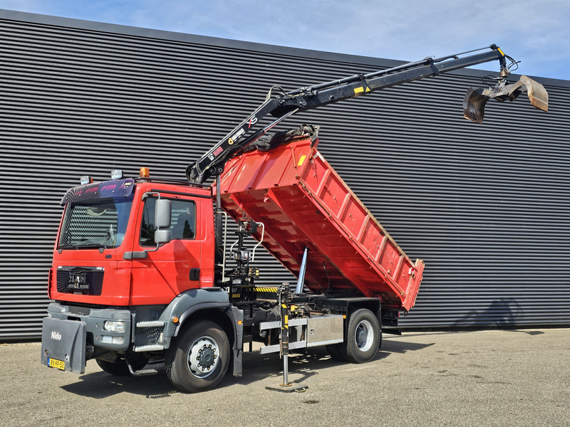 MAN TGM 18.250 / 4X4 / EEV / HIAB CRANE + TIPPER / SPRING - Camion benne, Camion grue: photos 1 MAN TGM 18.250 / 4X4 / EEV / HIAB CRANE + TIPPER / SPRING - Camion benne, Camion grue: photos 1