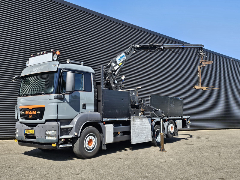 MAN TGS 26.360 / 6X2-4 BL / KENNIS ROLLER CRANE / KRAN - Camion plateau, Camion grue: photos 1 MAN TGS 26.360 / 6X2-4 BL / KENNIS ROLLER CRANE / KRAN - Camion plateau, Camion grue: photos 1