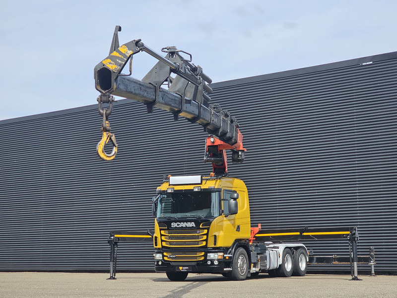 Scania G400 6x2 / PALFINGER PK 60002 / WINCH / BALLAST - Camion plateau, Camion grue: photos 4 Scania G400 6x2 / PALFINGER PK 60002 / WINCH / BALLAST - Camion plateau, Camion grue: photos 4