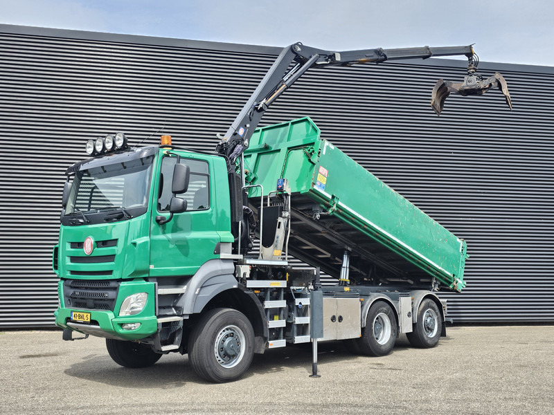Tatra 6X6 / T158/II / 2 SIDE TIPPER - HMF Z CRANE - Camion benne, Camion grue: photos 1 Tatra 6X6 / T158/II / 2 SIDE TIPPER - HMF Z CRANE - Camion benne, Camion grue: photos 1
