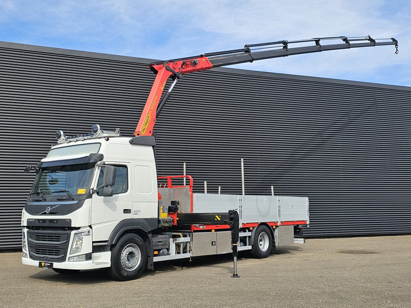 Volvo FM420 4x2 / PALFINGER 18502 - 17 mtr / CRANE / KRAN - Camion plateau, Camion grue: photos 1 Volvo FM420 4x2 / PALFINGER 18502 - 17 mtr / CRANE / KRAN - Camion plateau, Camion grue: photos 1