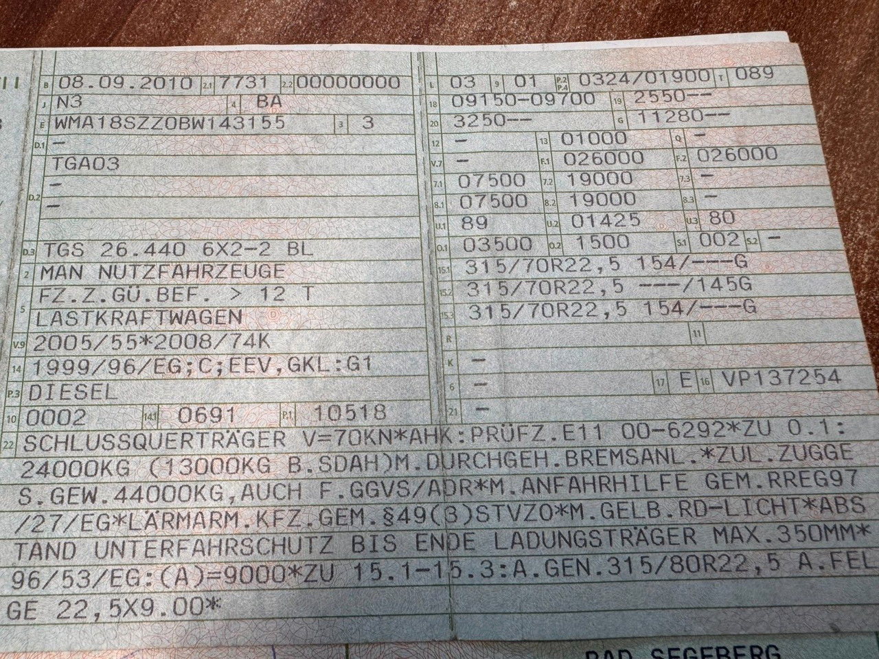 MAN 26.440 6X2 Meiller RK 20.70 mit Funk - Camion ampliroll: photos 2 MAN 26.440 6X2 Meiller RK 20.70 mit Funk - Camion ampliroll: photos 2