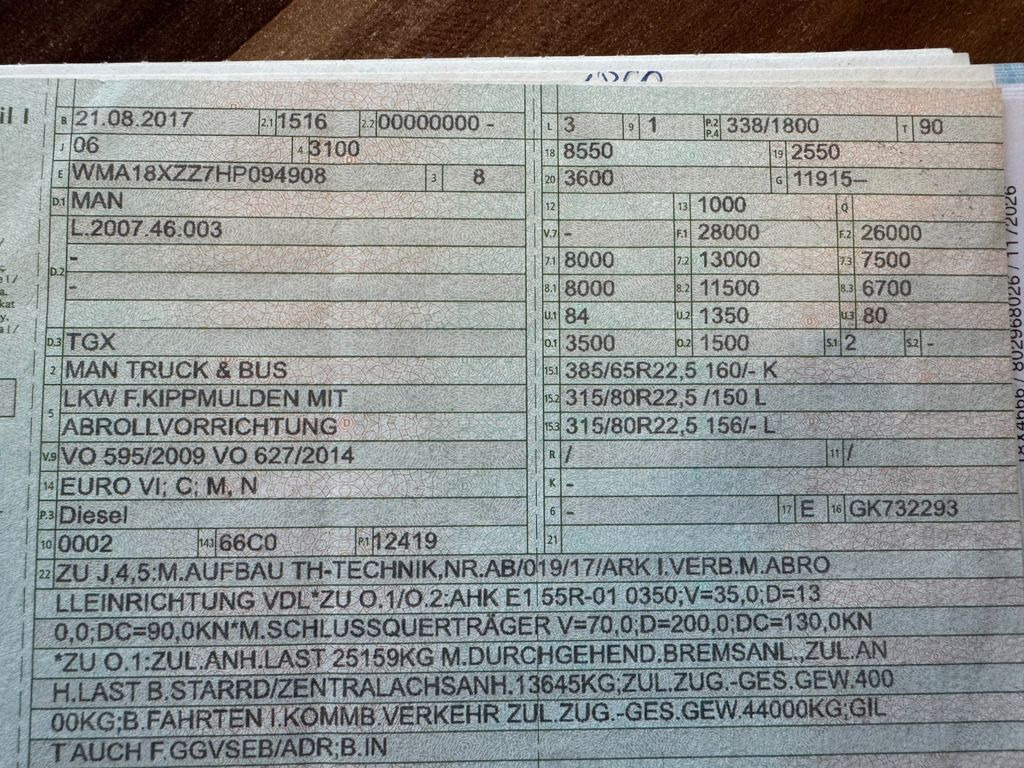 MAN 26.460 6X2 Retarder Klima Navigation guter Zust. MAN 26.460 6X2 Retarder Klima Navigation guter Zust. - Camion ampliroll: photos 2 MAN 26.460 6X2 Retarder Klima Navigation guter Zust. MAN 26.460 6X2 Retarder Klima Navigation guter Zust. - Camion ampliroll: photos 2