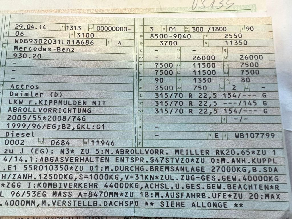 Mercedes-Benz 2541 6X2 Meiller Funk Zustand wie 200 tkm Mercedes-Benz 2541 6X2 Meiller RK 20.65 Funk | Top Zustand! - Camion ampliroll: photos 2 Mercedes-Benz 2541 6X2 Meiller Funk Zustand wie 200 tkm Mercedes-Benz 2541 6X2 Meiller RK 20.65 Funk | Top Zustand! - Camion ampliroll: photos 2