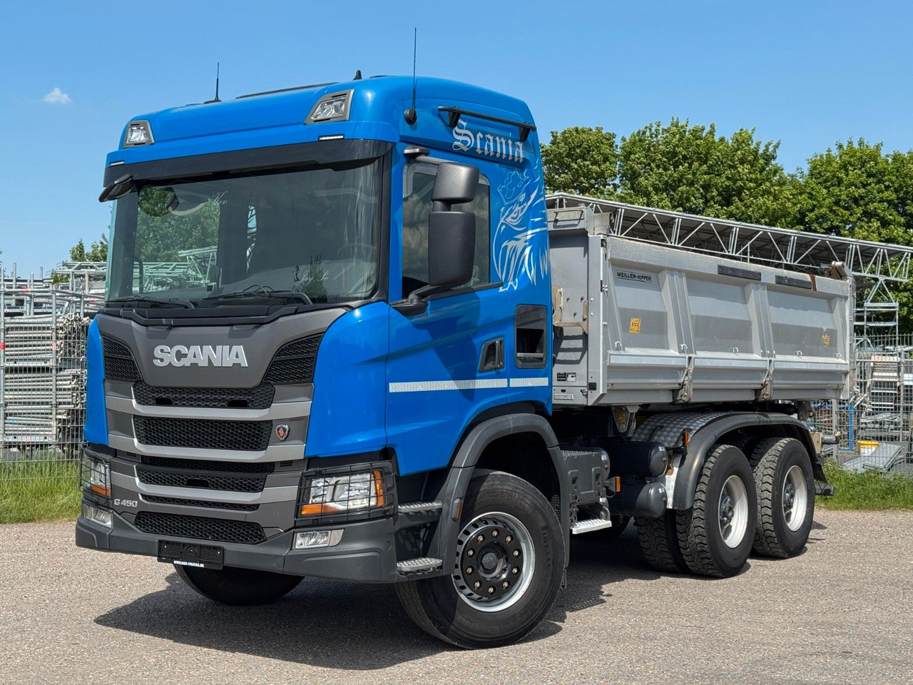 Scania G450 Meiller 3S. Kipper mit Bordmatik Top Zust. - Camion benne: photos 4 Scania G450 Meiller 3S. Kipper mit Bordmatik Top Zust. - Camion benne: photos 4