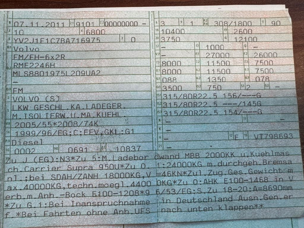Volvo FM 410 6X2 Kühlkoffer mit Carrier Diesel & Strom Volvo FM 410 6X2 Kühlkoffer mit Carrier Diesel & Strom - Camion frigorifique: photos 2 Volvo FM 410 6X2 Kühlkoffer mit Carrier Diesel & Strom Volvo FM 410 6X2 Kühlkoffer mit Carrier Diesel & Strom - Camion frigorifique: photos 2