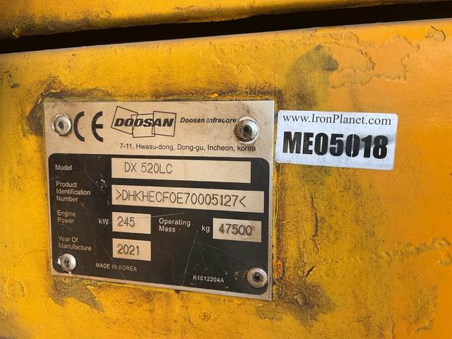 Doosan DX520LC - Pelle sur chenille: photos 5 Doosan DX520LC - Pelle sur chenille: photos 5