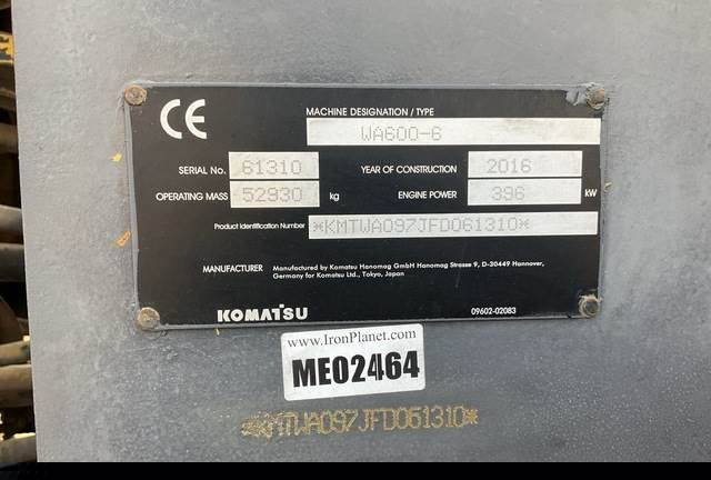 Komatsu WA600-6 - Chargeuse sur pneus: photos 5 Komatsu WA600-6 - Chargeuse sur pneus: photos 5