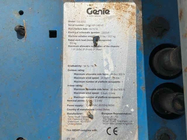 Genie GS2032 - Nacelle ciseaux: photos 5 Genie GS2032 - Nacelle ciseaux: photos 5