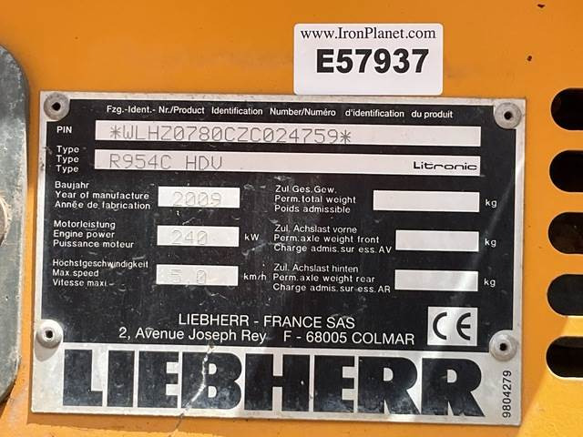 Liebherr R954C HDV - Pelle de démolition: photos 5 Liebherr R954C HDV - Pelle de démolition: photos 5