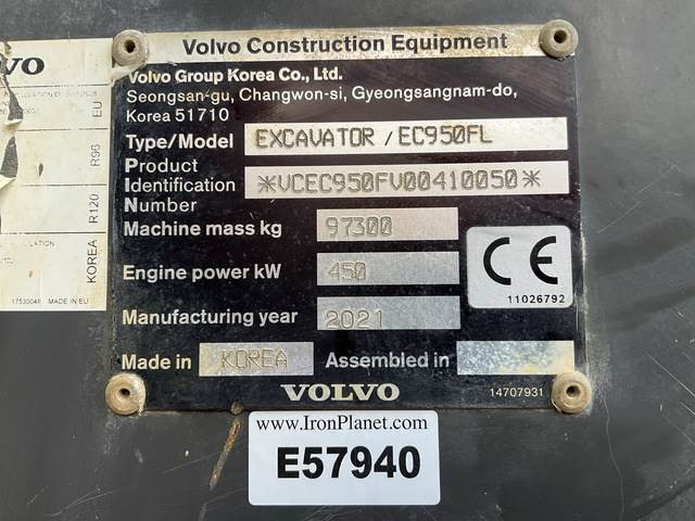 Volvo EC950FL - Pelle sur chenille: photos 5 Volvo EC950FL - Pelle sur chenille: photos 5