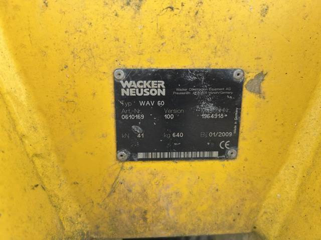Wacker Neuson WAV60 - Plaque vibrante, Accessoire: photos 5 Wacker Neuson WAV60 - Plaque vibrante, Accessoire: photos 5