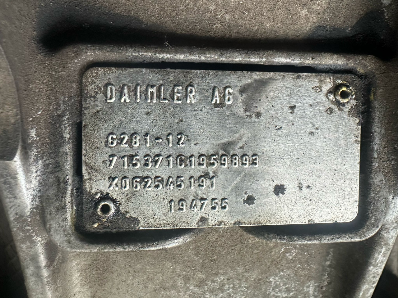 Mercedes G281-12 - Boîte de vitesse: photos 4 Mercedes G281-12 - Boîte de vitesse: photos 4