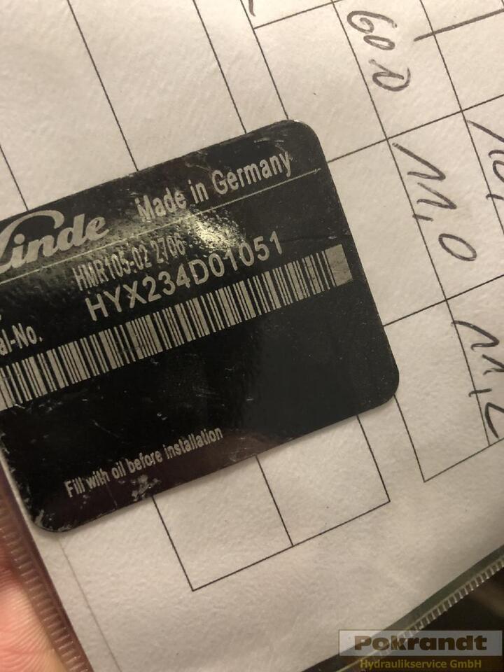 Linde HMR 105 02 2706 HMR 105-02 2706 - Pompe hydraulique pour Engins de chantier: photos 2 Linde HMR 105 02 2706 HMR 105-02 2706 - Pompe hydraulique pour Engins de chantier: photos 2