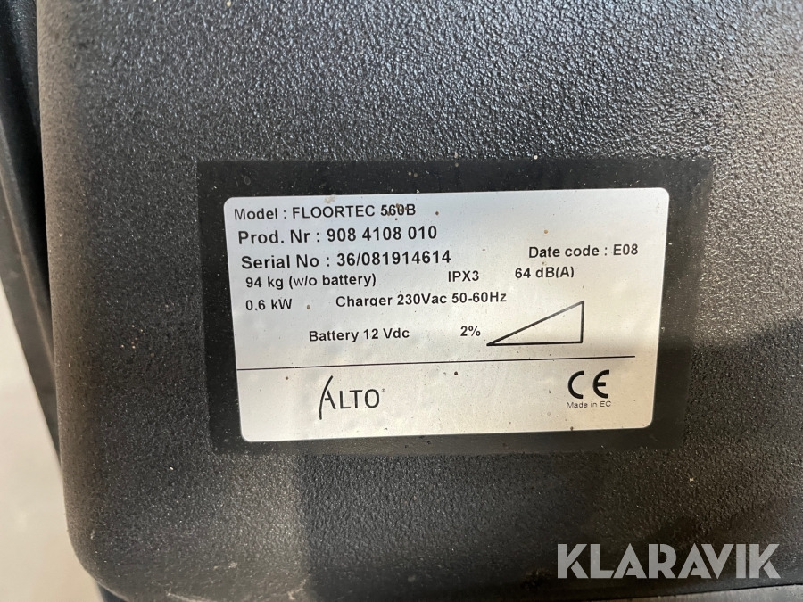 Fejemaskine Alto Floortec 560B - Machine de nettoyage: photos 5 Fejemaskine Alto Floortec 560B - Machine de nettoyage: photos 5