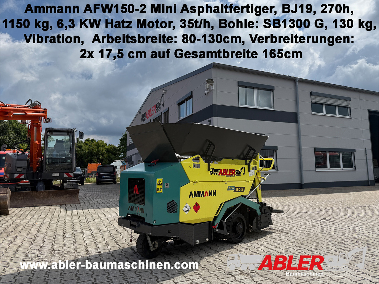 Ammann AFW 150-2 Mini-Asphaltfertiger - Finisseur: photos 1 Ammann AFW 150-2 Mini-Asphaltfertiger - Finisseur: photos 1