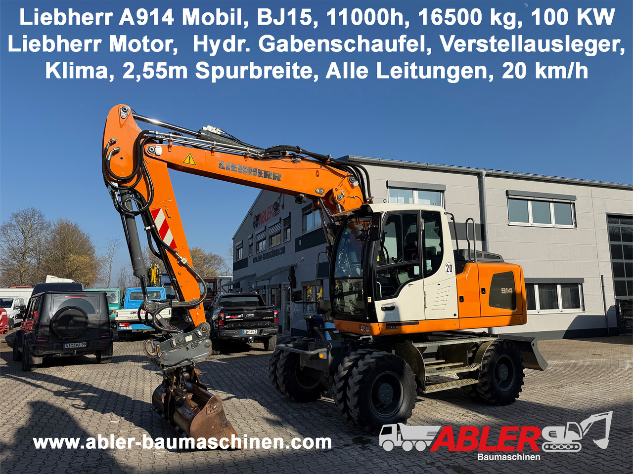 Liebherr A914 Mobilbagger OQ65 Klima - Pelle sur pneus: photos 1 Liebherr A914 Mobilbagger OQ65 Klima - Pelle sur pneus: photos 1