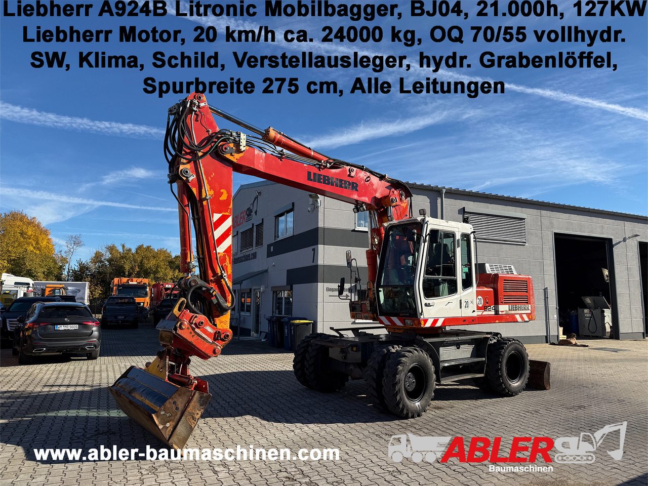 Liebherr A924 B Litronic Mobilbagger OQ 70/55 - Pelle sur pneus: photos 1 Liebherr A924 B Litronic Mobilbagger OQ 70/55 - Pelle sur pneus: photos 1