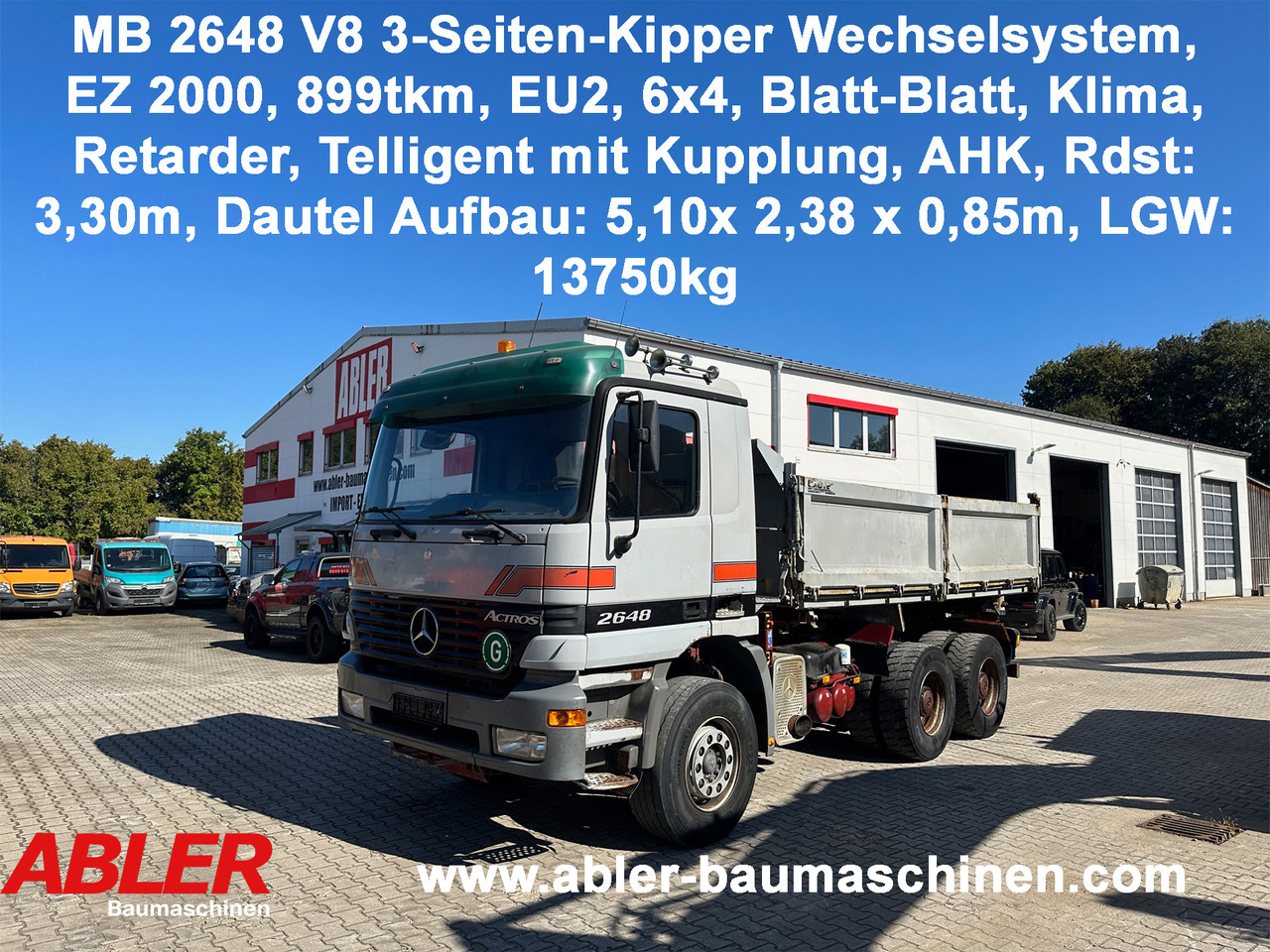 Mercedes-Benz 2648 3-Seiten-Kipper Wechselsystem V8 - Camion benne: photos 1 Mercedes-Benz 2648 3-Seiten-Kipper Wechselsystem V8 - Camion benne: photos 1