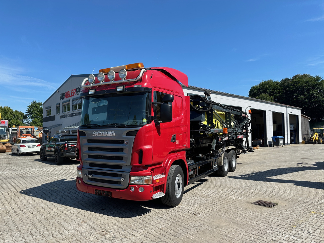 Scania R580 Abrollkipper V8 Mit Küpper Weisser Enteisungsgerät 45m - Camion ampliroll: photos 2 Scania R580 Abrollkipper V8 Mit Küpper Weisser Enteisungsgerät 45m - Camion ampliroll: photos 2