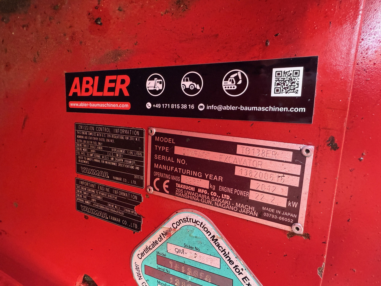 Pelle Takeuchi TB138FR Hüllkreis Minibagger Powertilt: photos 13