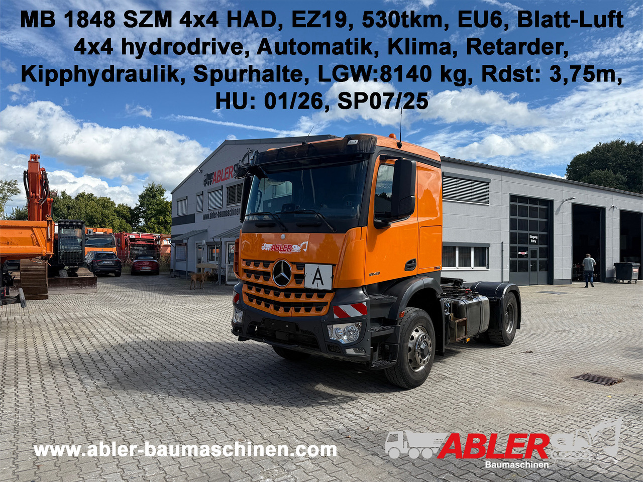 Mercedes-Benz 1848 Arocs SZM 4x4 HAD Kipphydr. Retarder - Tracteur routier: photos 1 Mercedes-Benz 1848 Arocs SZM 4x4 HAD Kipphydr. Retarder - Tracteur routier: photos 1