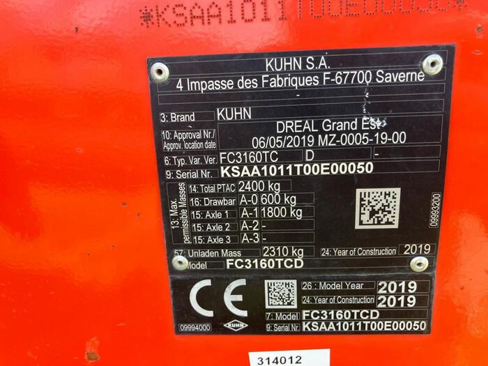 Kuhn FC 3160 TCD - Faucheuse: photos 5 Kuhn FC 3160 TCD - Faucheuse: photos 5
