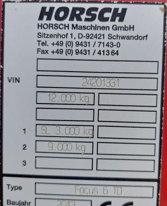 Semoir Horsch Focus 6 TD med DuoDrill: photos 15 Semoir Horsch Focus 6 TD med DuoDrill: photos 15