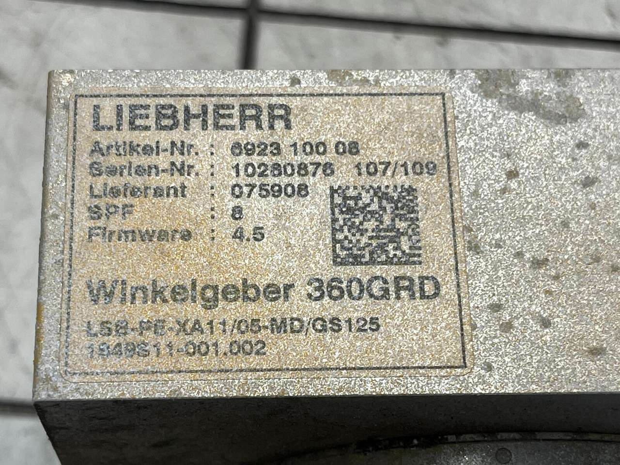Capteur pour Grue mobile Liebherr LTM 1400-7.1 angle transmitter: photos 7