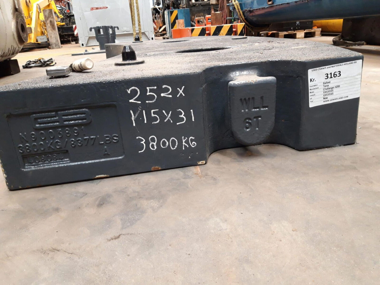 Terex Terex Challenger 4200 counterweight 3,8 ton - Contrepoids pour Grue mobile: photos 5 Terex Terex Challenger 4200 counterweight 3,8 ton - Contrepoids pour Grue mobile: photos 5