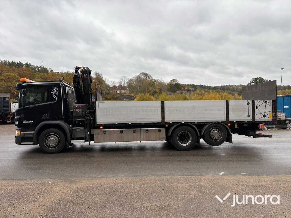 Kranbil - Scania P410 med Hiab 138 - Camion plateau, Camion grue: photos 4 Kranbil - Scania P410 med Hiab 138 - Camion plateau, Camion grue: photos 4