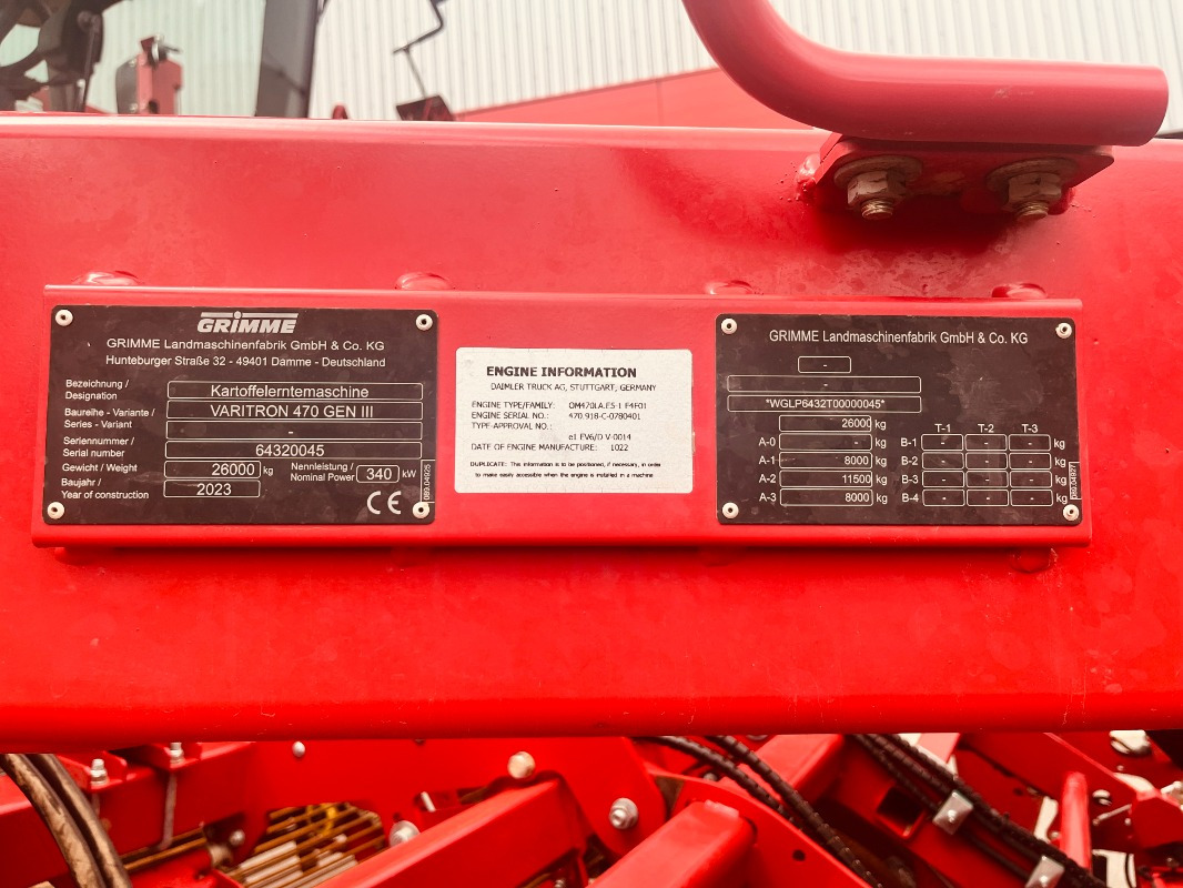 Grimme VARITRON 470 GEN III RS Twin-sep - Matériel de récolte: photos 2 Grimme VARITRON 470 GEN III RS Twin-sep - Matériel de récolte: photos 2