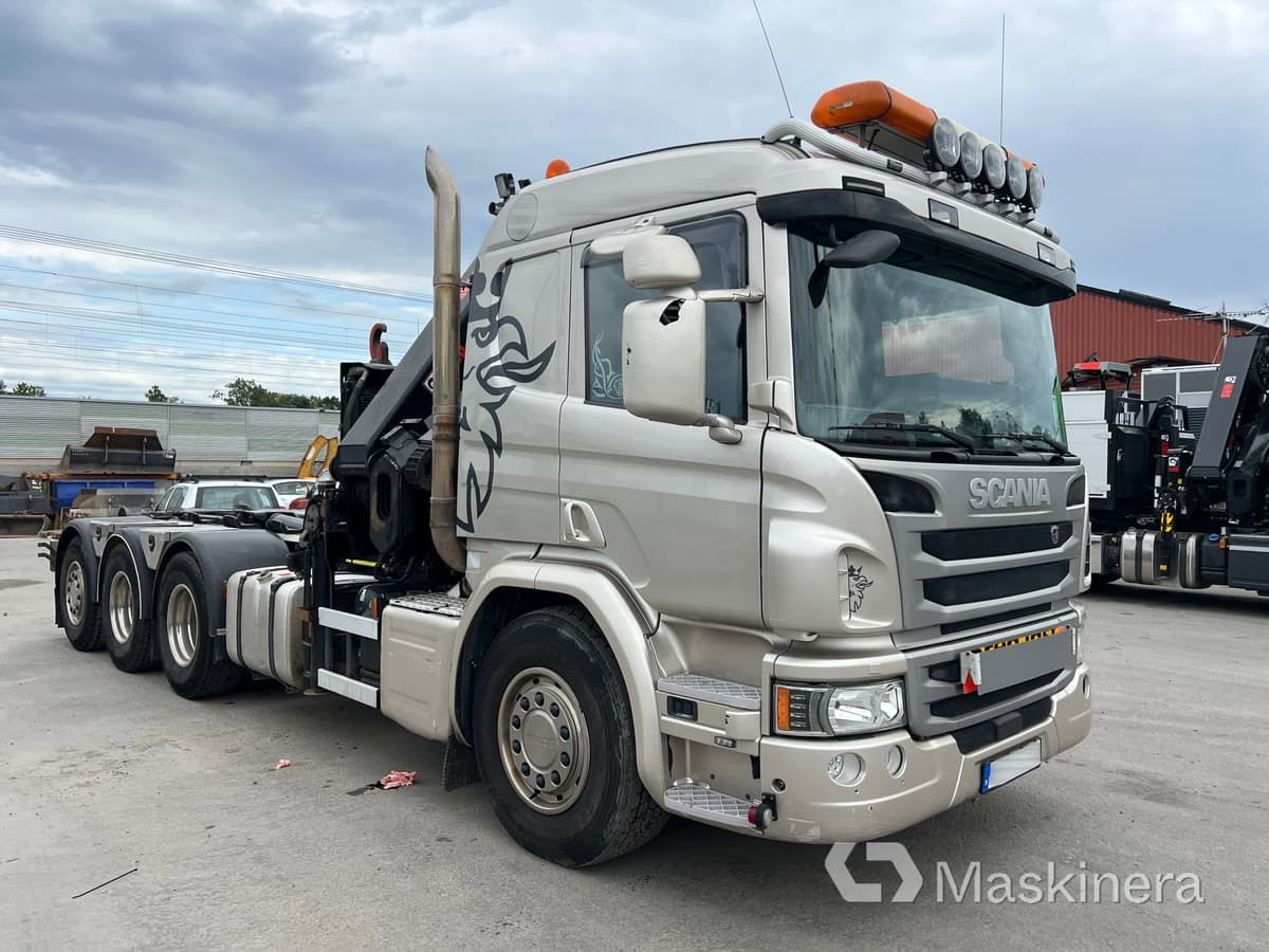 Kranväxlare Scania P410 8x4 - Camion ampliroll, Camion grue: photos 3 Kranväxlare Scania P410 8x4 - Camion ampliroll, Camion grue: photos 3