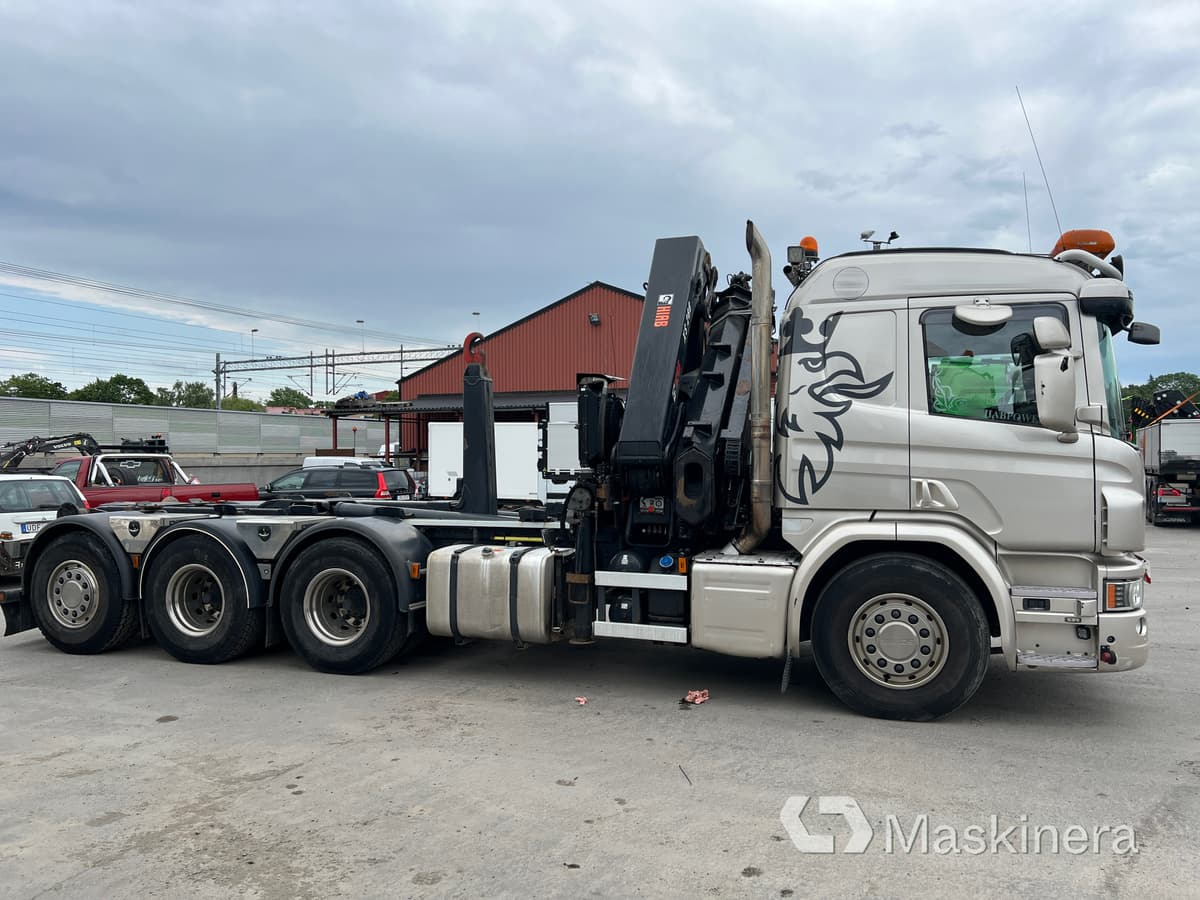 Kranväxlare Scania P410 8x4 - Camion ampliroll, Camion grue: photos 4 Kranväxlare Scania P410 8x4 - Camion ampliroll, Camion grue: photos 4