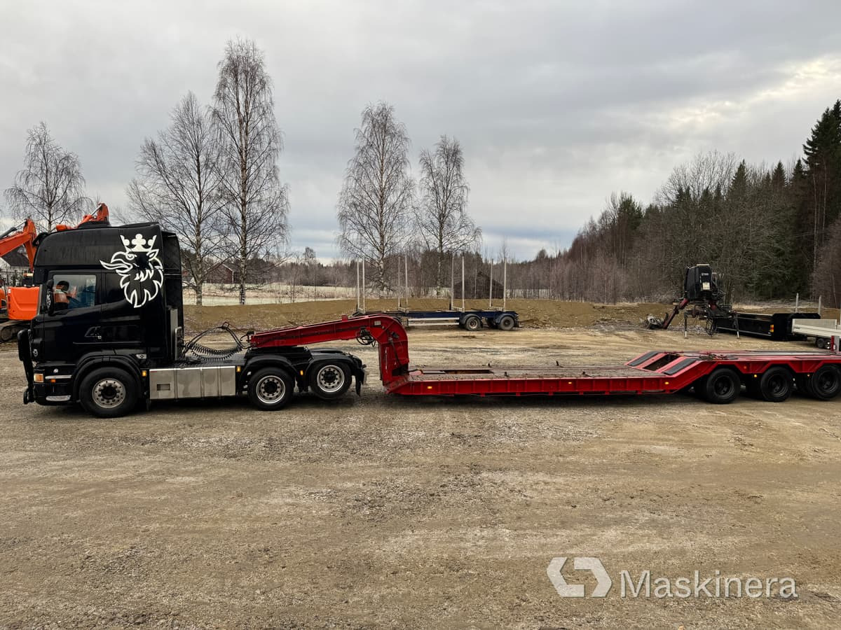 Scania R 620, Hafo H35 Plsbo Lastbil Scania R 620 med maskintrailer - Tracteur routier, Semi-remorque porte-voitures: photos 2 Scania R 620, Hafo H35 Plsbo Lastbil Scania R 620 med maskintrailer - Tracteur routier, Semi-remorque porte-voitures: photos 2