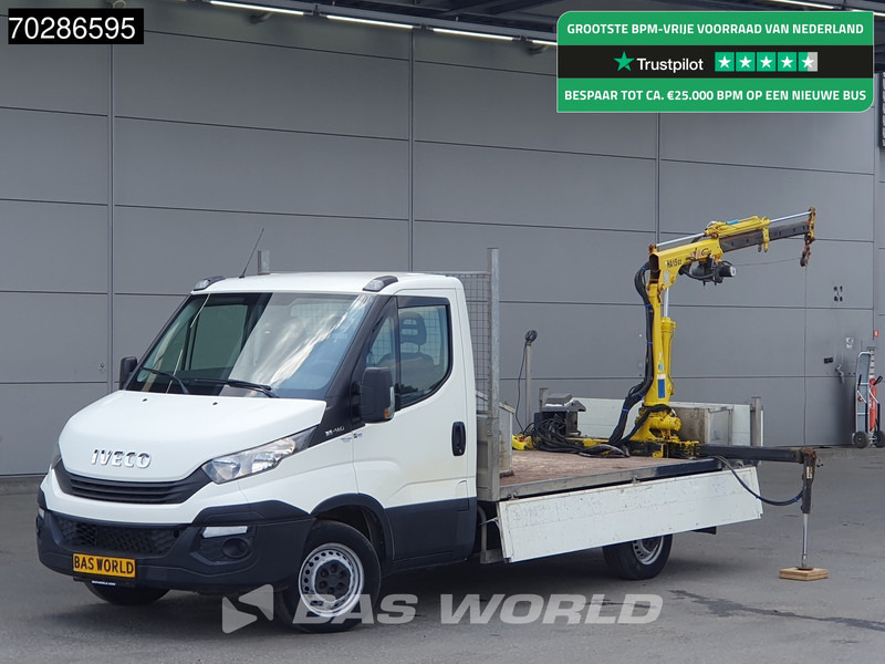 Iveco Daily 35S14 Kraanwagen Open Laadbak Hyva HA15 Euro6 3,5t Trekhaak Crane Kranwagen Kraan Pritsche Pickup Open Box Trekhaak - Fourgon plateau: photos 1 Iveco Daily 35S14 Kraanwagen Open Laadbak Hyva HA15 Euro6 3,5t Trekhaak Crane Kranwagen Kraan Pritsche Pickup Open Box Trekhaak - Fourgon plateau: photos 1