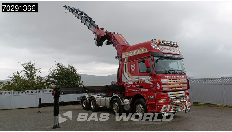 DAF XF105.510 XF 8X4 Palfinger PK150.002 9x Extensions Winch Big-Axle Euro 5 Kran Crane - Camion plateau, Camion grue: photos 2 DAF XF105.510 XF 8X4 Palfinger PK150.002 9x Extensions Winch Big-Axle Euro 5 Kran Crane - Camion plateau, Camion grue: photos 2