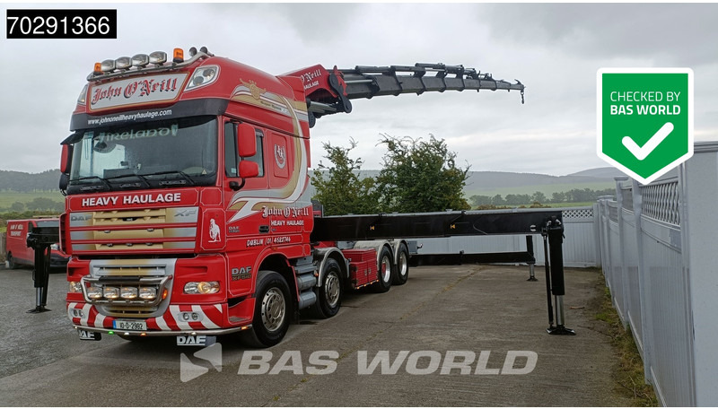 DAF XF105.510 XF 8X4 Palfinger PK150.002 9x Extensions Winch Big-Axle Euro 5 Kran Crane - Camion plateau, Camion grue: photos 1 DAF XF105.510 XF 8X4 Palfinger PK150.002 9x Extensions Winch Big-Axle Euro 5 Kran Crane - Camion plateau, Camion grue: photos 1
