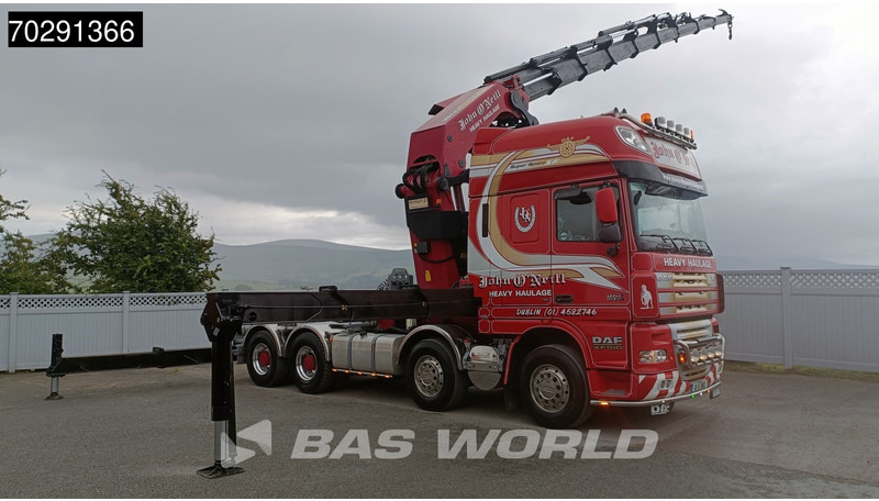 DAF XF105.510 XF 8X4 Palfinger PK150.002 9x Extensions Winch Big-Axle Euro 5 Kran Crane - Camion plateau, Camion grue: photos 5 DAF XF105.510 XF 8X4 Palfinger PK150.002 9x Extensions Winch Big-Axle Euro 5 Kran Crane - Camion plateau, Camion grue: photos 5
