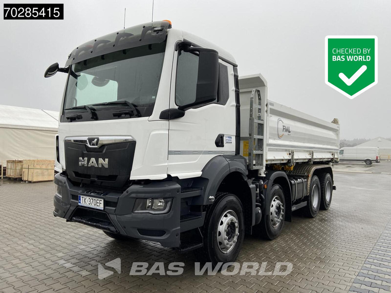 MAN TGS 35.440 TGS 8X4 14m2 3-Way kipper Hardox Big-Axle Steel-suspension Euro 6 - Camion benne: photos 1 MAN TGS 35.440 TGS 8X4 14m2 3-Way kipper Hardox Big-Axle Steel-suspension Euro 6 - Camion benne: photos 1
