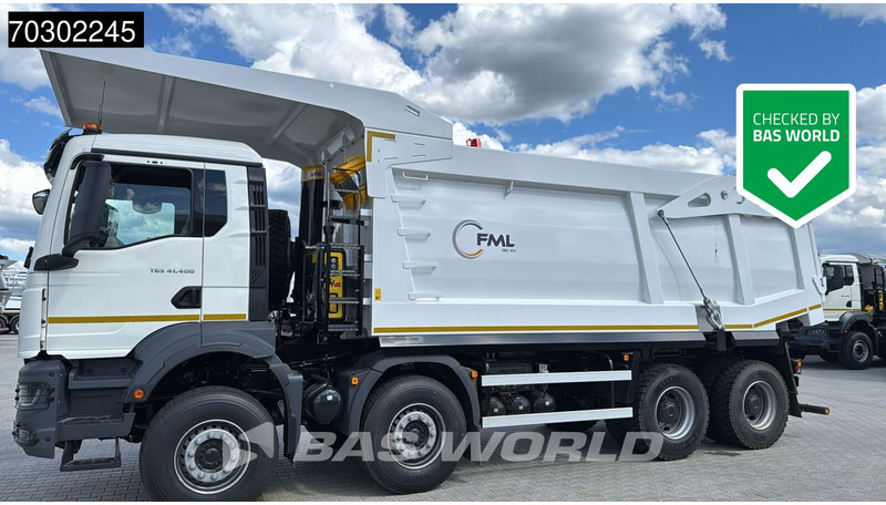MAN TGS 41.400 8X4 23m3 Wielton Mining tipper Manual Steel suspension EURO 2 - Camion benne: photos 1 MAN TGS 41.400 8X4 23m3 Wielton Mining tipper Manual Steel suspension EURO 2 - Camion benne: photos 1