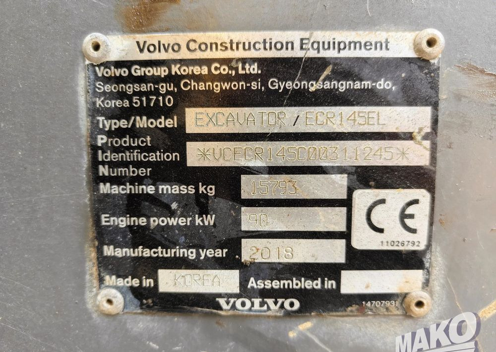 Pelle sur chenille Volvo ECR 145 EL: photos 17 Pelle sur chenille Volvo ECR 145 EL: photos 17