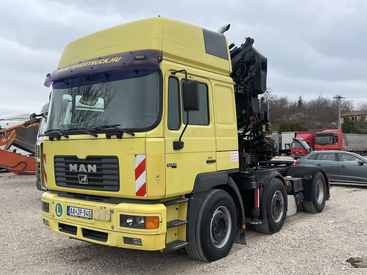 MAN F2000 413 6x2 Manual CRANE Hiab 330+jib 90 21m - Tracteur routier: photos 1 MAN F2000 413 6x2 Manual CRANE Hiab 330+jib 90 21m - Tracteur routier: photos 1