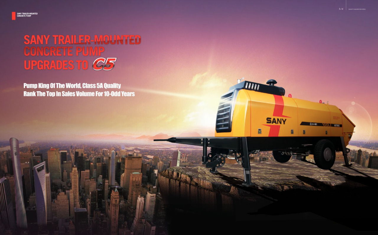 SANY SANY 【ACHIEVE】TOP CONDITION!!! demo new low hours Sany Concrete Trailer Pump 2017 HBT5008C-5S - Pompe à béton stationnaire: photos 5 SANY SANY 【ACHIEVE】TOP CONDITION!!! demo new low hours Sany Concrete Trailer Pump 2017 HBT5008C-5S - Pompe à béton stationnaire: photos 5