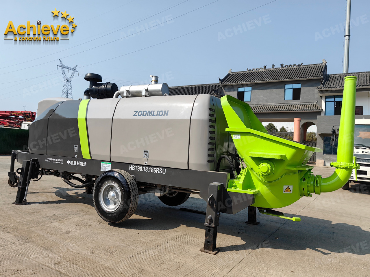 Zoomlion 2022 Zoomlion HBT 90.18.186RSU hydraulic Concrete Trailer Pump in China【ACHIEVE】TOP CONDITION!!! - Pompe à béton stationnaire: photos 4 Zoomlion 2022 Zoomlion HBT 90.18.186RSU hydraulic Concrete Trailer Pump in China【ACHIEVE】TOP CONDITION!!! - Pompe à béton stationnaire: photos 4