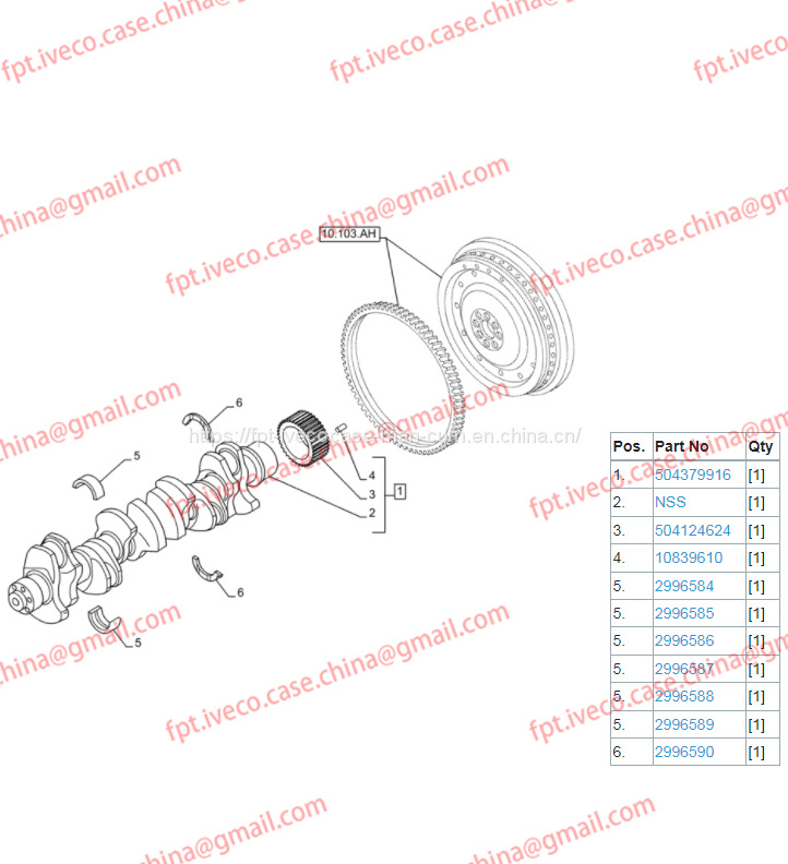 FPT IVECO CASE Cursor9 F2CFE614A*B041/F2CGE614F*V004 5802431166 Crankshaft tile Repair Kit (green)2996585/2996587 - Vilebrequin pour Camion: photos 1 FPT IVECO CASE Cursor9 F2CFE614A*B041/F2CGE614F*V004 5802431166 Crankshaft tile Repair Kit (green)2996585/2996587 - Vilebrequin pour Camion: photos 1